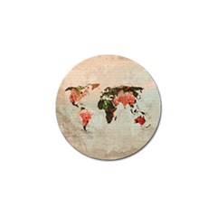 Vintageworldmap1200 Golf Ball Marker 10 Pack