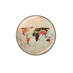 Vintageworldmap1200 Golf Ball Marker (for Hat Clip)