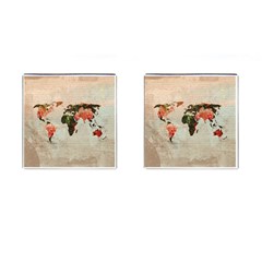 Vintageworldmap1200 Cufflinks (square)