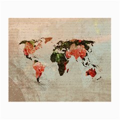 Vintageworldmap1200 Glasses Cloth (small, Two Sided)