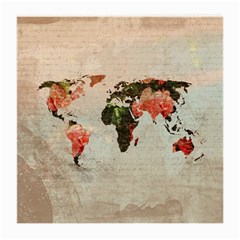 Vintageworldmap1200 Glasses Cloth (medium, Two Sided)