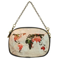 Vintageworldmap1200 Chain Purse (one Side)