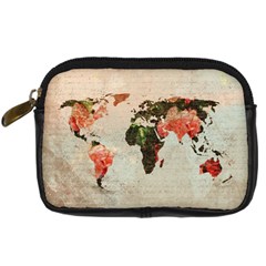 Vintageworldmap1200 Digital Camera Leather Case