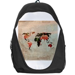 Vintageworldmap1200 Backpack Bag by mjdesigns