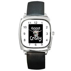 Crazy Square Leather Watch