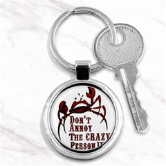 Crazy Person Key Chain (round)