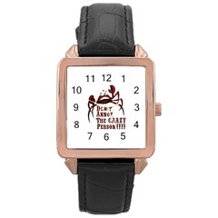 Crazy Person Rose Gold Leather Watch 