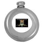 tiger Hip Flask (Round) Front