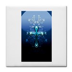 Glossy Blue Cross Live Wp 1 2 S 307x512 Ceramic Tile Front