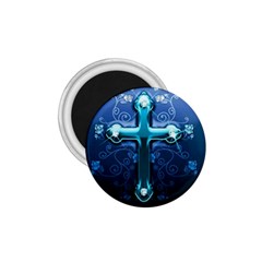 Glossy Blue Cross Live Wp 1 2 S 307x512 1 75  Button Magnet by ukbanter