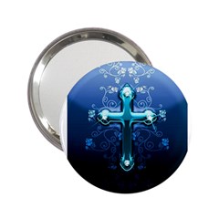 Glossy Blue Cross Live Wp 1 2 S 307x512 Handbag Mirror (2 25 ) by ukbanter