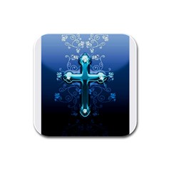 Glossy Blue Cross Live Wp 1 2 S 307x512 Drink Coasters 4 Pack (square)