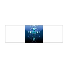 Glossy Blue Cross Live Wp 1 2 S 307x512 Bumper Sticker