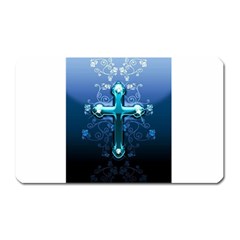 Glossy Blue Cross Live Wp 1 2 S 307x512 Magnet (rectangular) by ukbanter