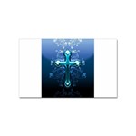 Glossy Blue Cross Live Wp 1 2 S 307x512 Sticker 100 Pack (Rectangle) Front