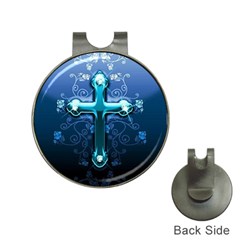 Glossy Blue Cross Live Wp 1 2 S 307x512 Hat Clip With Golf Ball Marker by ukbanter