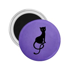 Purple Gracious Evil Black Cat 2 25  Button Magnet