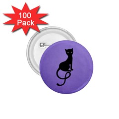 Purple Gracious Evil Black Cat 1 75  Button (100 Pack) by CreaturesStore