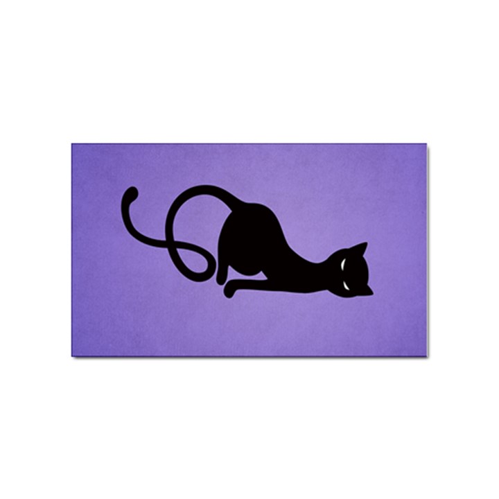 Purple Gracious Evil Black Cat Sticker 100 Pack (Rectangle)