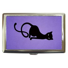 Purple Gracious Evil Black Cat Cigarette Money Case by CreaturesStore