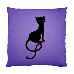 Purple Gracious Evil Black Cat Cushion Case (two Sided)  by CreaturesStore