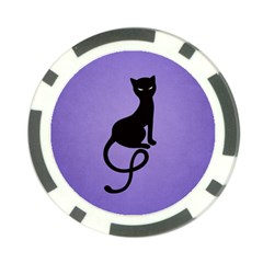 Purple Gracious Evil Black Cat Poker Chip (10 Pack) by CreaturesStore