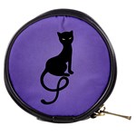 Purple Gracious Evil Black Cat Mini Makeup Case Front