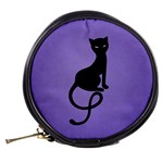 Purple Gracious Evil Black Cat Mini Makeup Case Back