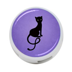 Purple Gracious Evil Black Cat 4-port Usb Hub (one Side) by CreaturesStore