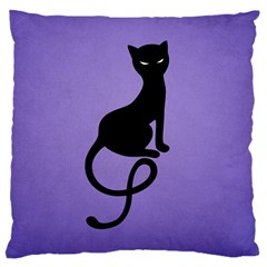 Purple Gracious Evil Black Cat Large Cushion Case (two Sided) 