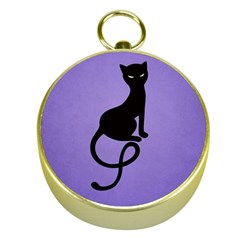 Purple Gracious Evil Black Cat Gold Compass