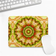 Red Green Apples Mandala Small Mouse Pad (rectangle)