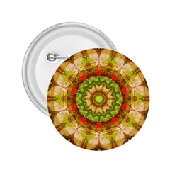 Red Green Apples Mandala 2 25  Button by Zandiepants