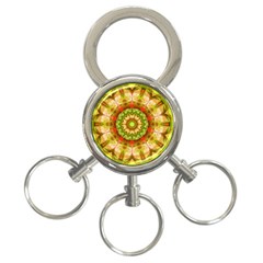 Red Green Apples Mandala 3-ring Key Chain