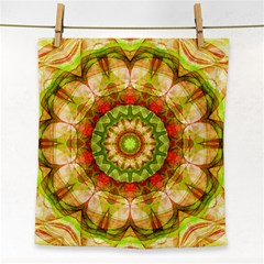 Red Green Apples Mandala Face Towel