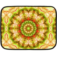 Red Green Apples Mandala Mini Fleece Blanket (two Sided) by Zandiepants