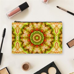 Red Green Apples Mandala Cosmetic Bag (medium)