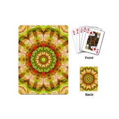 Red Green Apples Mandala Playing Cards (mini) by Zandiepants