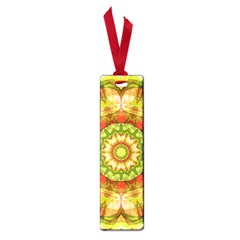 Red Green Apples Mandala Small Bookmark by Zandiepants