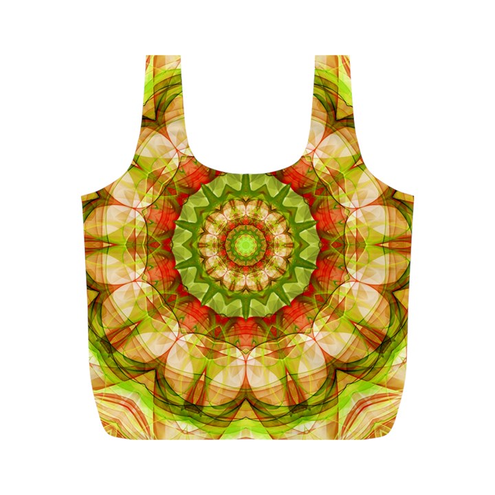 Red Green Apples Mandala Reusable Bag (M)