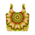 Red Green Apples Mandala Reusable Bag (M) Back