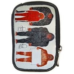 1 Neanderthal & 3 Big Foot,on White, Compact Camera Leather Case by creationtruth