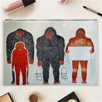 1 Neanderthal & 3 Big Foot,on White, Cosmetic Bag (XXL) Front