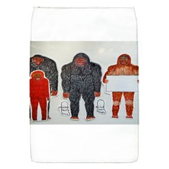 1 Neanderthal & 3 Big Foot,on White, Removable Flap Cover (small) by creationtruth