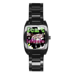 Don t Stop Believing Stainless Steel Barrel Watch by SharoleneCollection