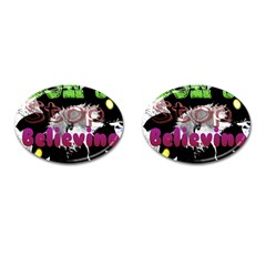 Don t Stop Believing Cufflinks (oval) by SharoleneCollection