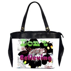 Don t Stop Believing Oversize Office Handbag (two Sides) by SharoleneCollection