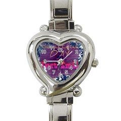 Beautiful Day Just Smile Heart Italian Charm Watch 