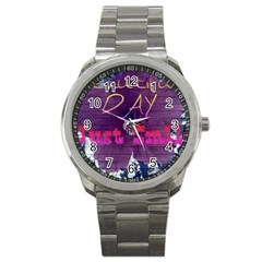 Beautiful Day Just Smile Sport Metal Watch by SharoleneCollection