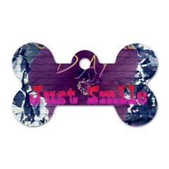 Beautiful Day Just Smile Dog Tag Bone (two Sided)